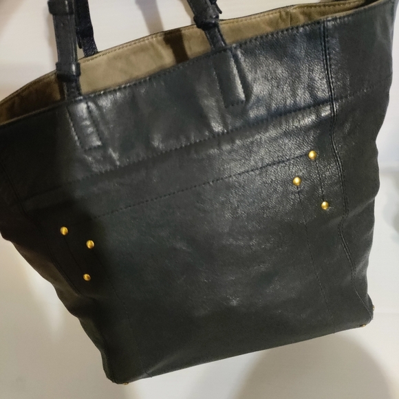 Jerome Dreyfuss Jacques Dark Blue Leather Tote/Crossbody – Chic Designer Bag - Picture 11 of 17